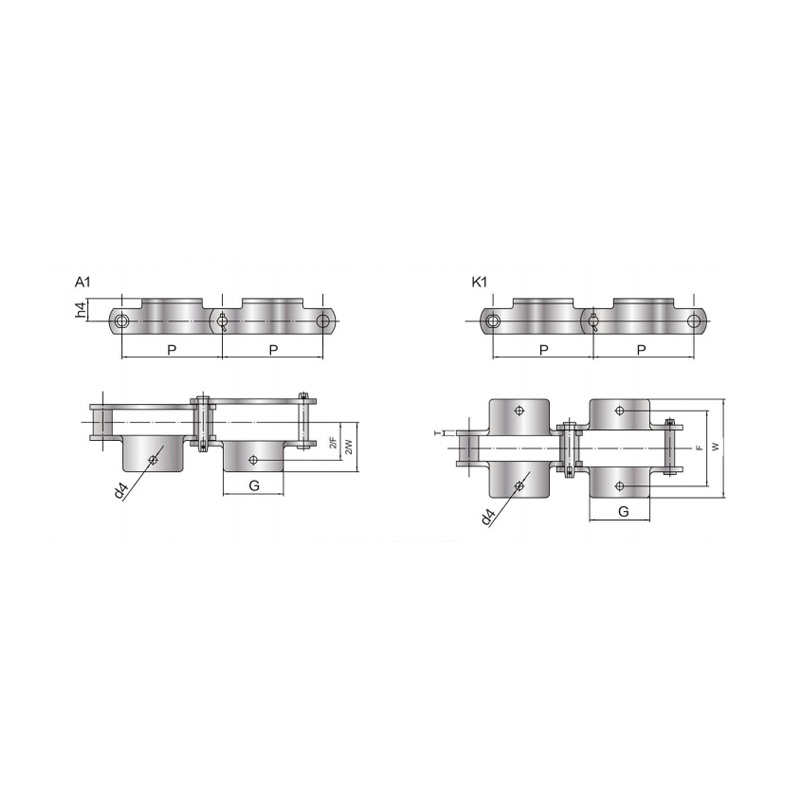 Conveyor bushing Chain with attachment