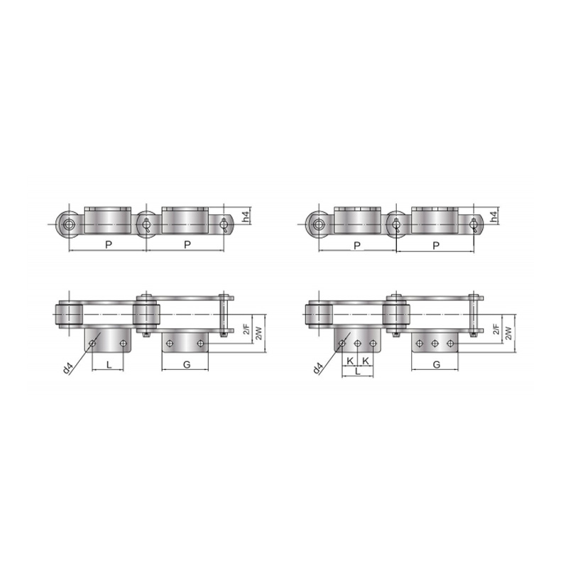 RF type conveyor Chain with attachment