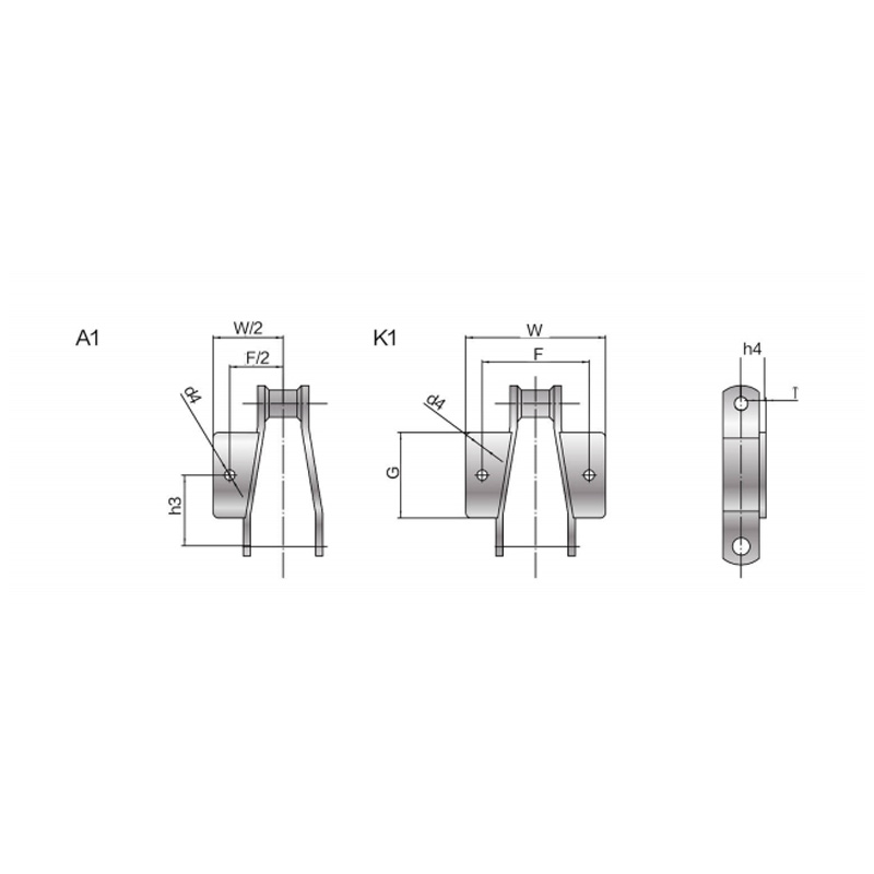 Welded offset Chain with attachment
