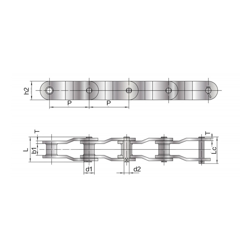 Welded offset Chain