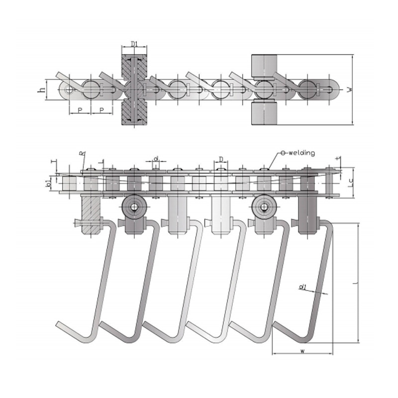 Hot dog production line conveyor Chain